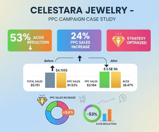 ACoS一个月内下降53%，同时保持稳定的PPC销售额